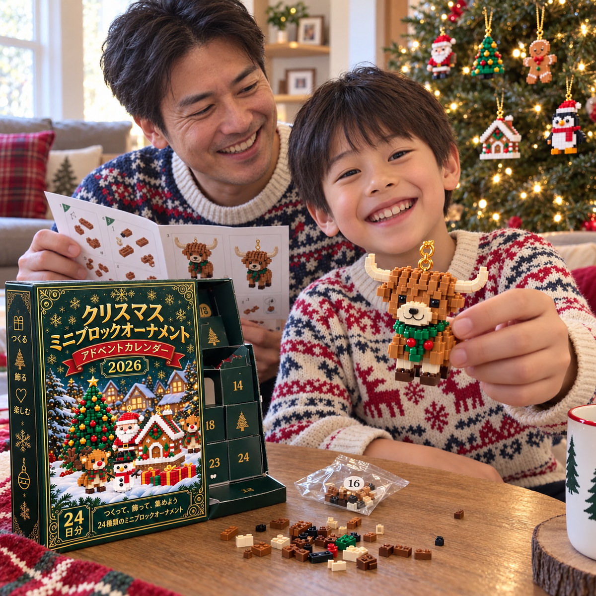 Bi𝐥𝐥𝐡𝐨𝐥® クリスマス ミニブロック アドベントカレンダー🔔｜毎日ひとつ、全24種類のオーナメントづくり