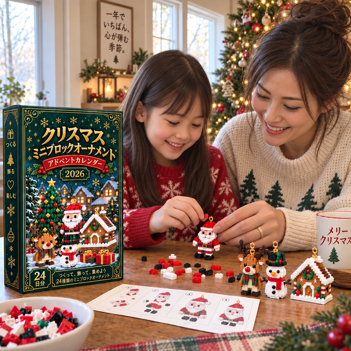 Bi𝐥𝐥𝐡𝐨𝐥® クリスマス ミニブロック アドベントカレンダー🔔｜毎日ひとつ、全24種類のオーナメントづくり