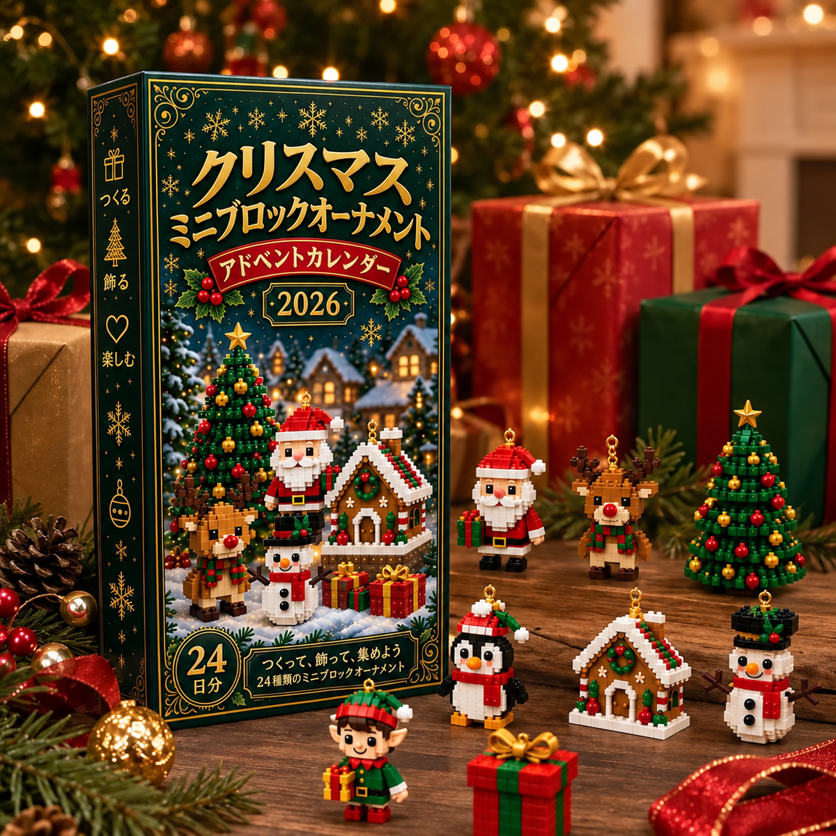 Bi𝐥𝐥𝐡𝐨𝐥® クリスマス ミニブロック アドベントカレンダー🔔｜毎日ひとつ、全24種類のオーナメントづくり