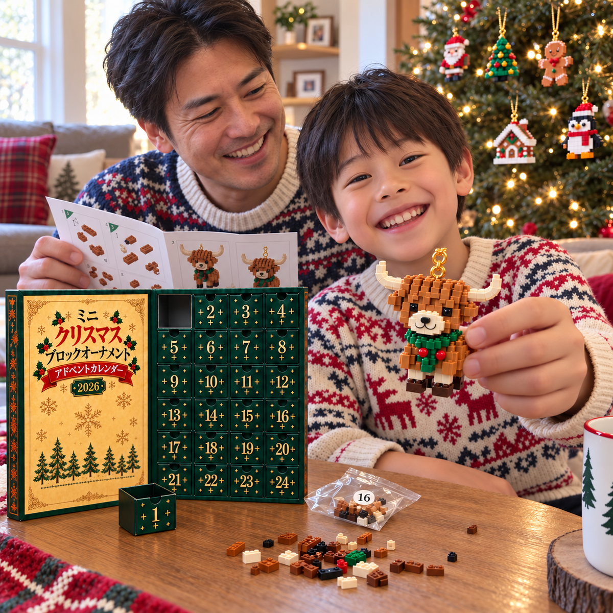 Bi𝐥𝐥𝐡𝐨𝐥® クリスマス ミニブロック アドベントカレンダー🎄｜毎日ひとつ、全24種類のオーナメントづくり
