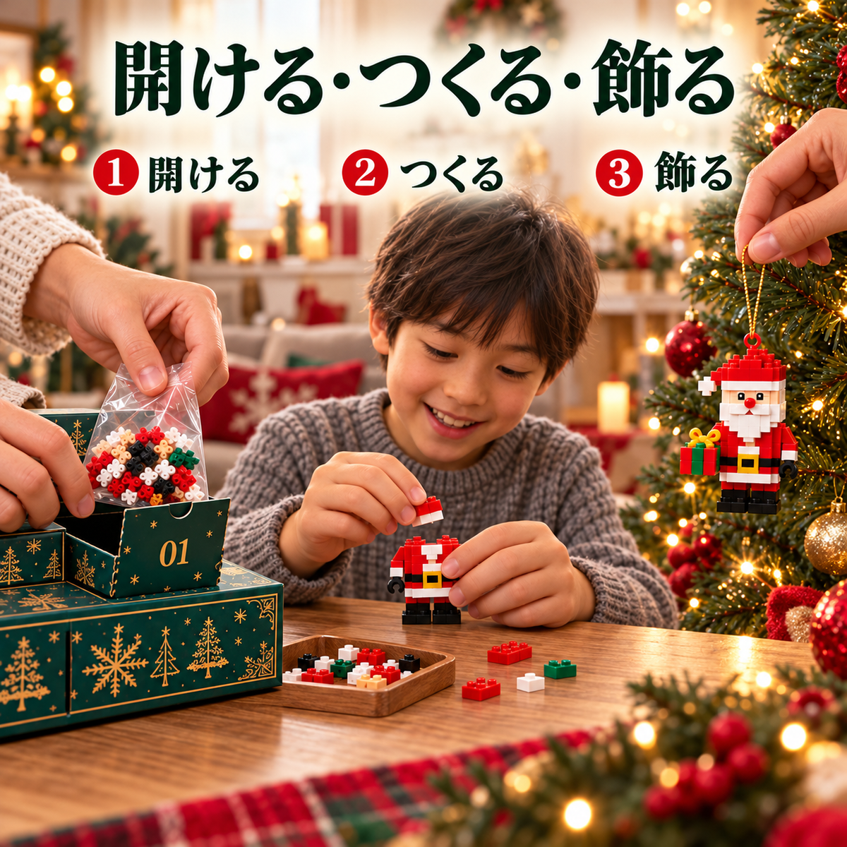 Bi𝐥𝐥𝐡𝐨𝐥® クリスマス ミニブロック アドベントカレンダー🎇｜毎日ひとつ、全24種類のオーナメントづくり