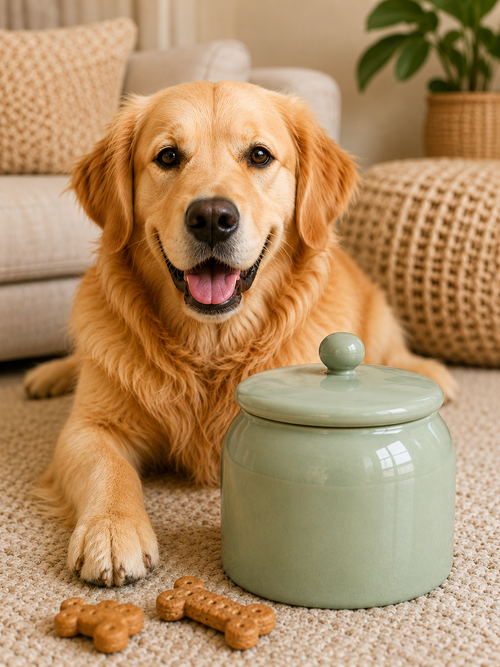 Good treats, happy boy! 🦴